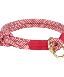 Halsband Hond Soft Rope Halfslip Rood / Creme 25X0,6 Cm