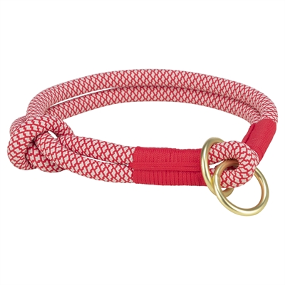 Halsband Hond Soft Rope Halfslip Rood / Creme 25X0,6 Cm