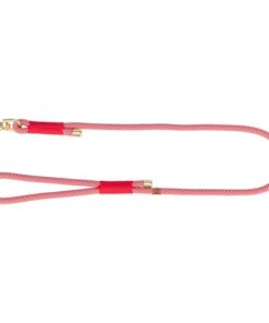 Hondenriem Soft Rope Rood / Creme 100X1,3 Cm