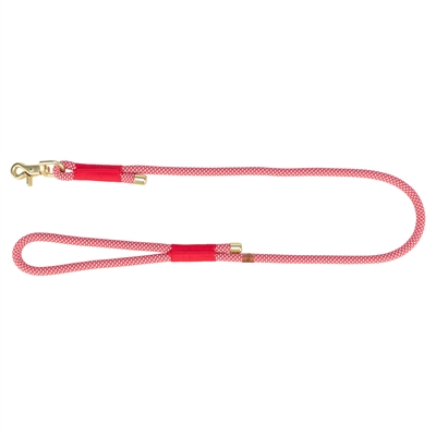 Hondenriem Soft Rope Rood / Creme 100X1,3 Cm