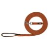 Hondenriem Sleeplijn Katoen Roest Bruin 15 Mtr X 2 Cm