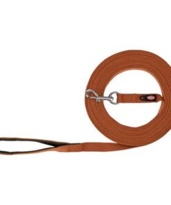 Hondenriem Sleeplijn Katoen Roest Bruin 15 Mtr X 2 Cm