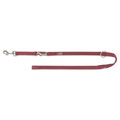 Hondenriem Premium Verstelbaar Sangria Rood 200X2,5 Cm