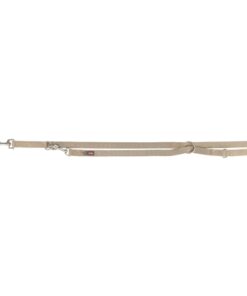 Hondenriem Premium Verstelbaar Zand Taupe 200X1 Cm