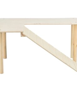 Platform Met Helling Voor Muizen / Hamsters Onbehandeld Hout 47X30X25 Cm