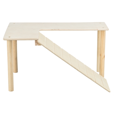 Platform Met Helling Voor Muizen / Hamsters Onbehandeld Hout 47X30X25 Cm