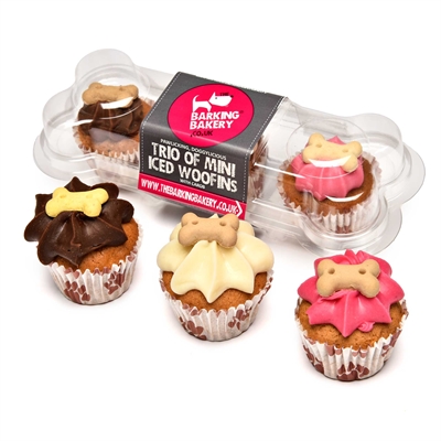 Barking Bakery Mini Iced Woofins Vanilla En Carob Trio Assorti