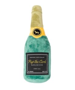 Pup The Cork Sparkling Wine Pluche 9X10X29 Cm