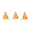 3 Pizzastukken Aan Touw Met Catnip Pluche 15X6 Cm