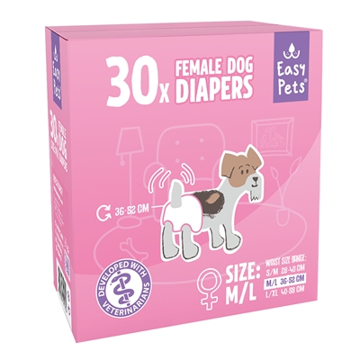 Hondenluiers Teef M/L 30 St