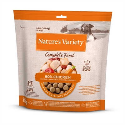 Variety Freeze Dried Complete Mini Adult 1-10 Kg Chicken 120 Gr