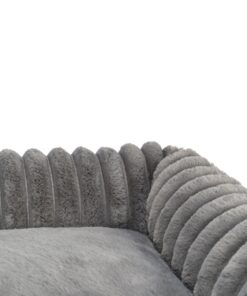 Hondenmand Lonni Ribfluweel Hoekig Grijs 80X60 Cm