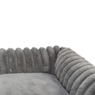 Hondenmand Lonni Ribfluweel Hoekig Grijs 80X60 Cm