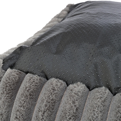 Hondenmand Lonni Ribfluweel Hoekig Grijs 100X70 Cm