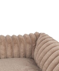 Hondenmand Lonni Ribfluweel Hoekig Lichtbruin 65X50 Cm