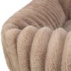 Hondenmand Lonni Ribfluweel Hoekig Lichtbruin 80X60 Cm
