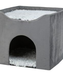 Kattenhuis Harvey Grijs-Wit / Zwart 38X38X38 Cm