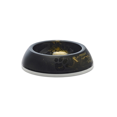 Voerbak Kat Delice Marble Zwart / Goud 10,5X10,5X4 Cm 200 Ml