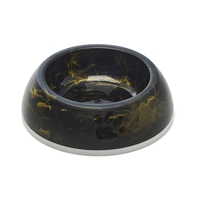 Voerbak Delice 1 Marble Zwart / Goud 16,5X16,5X5 Cm 300 Ml