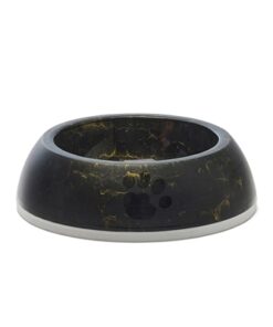 Voerbak Delice 2 Marble Zwart / Goud 20,5X20,5X6,5 Cm 600 Ml