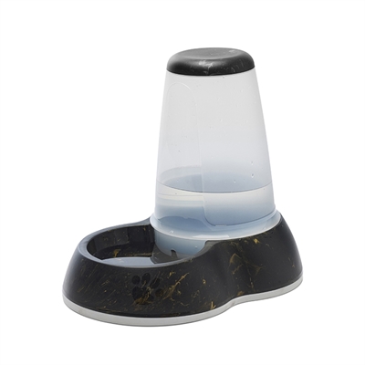 Drinkbak Loop Marble Zwart / Goud 32,5X22X29 Cm 3 Ltr