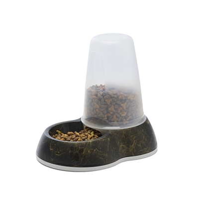 Voerdispencer Loop Marble Zwart / Goud 26X17,5X23 Cm 1,5 Ltr