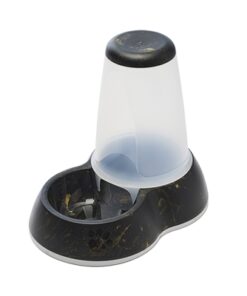 Voerdispencer Loop Marble Zwart / Goud 32,5X22X29 Cm 3 Ltr