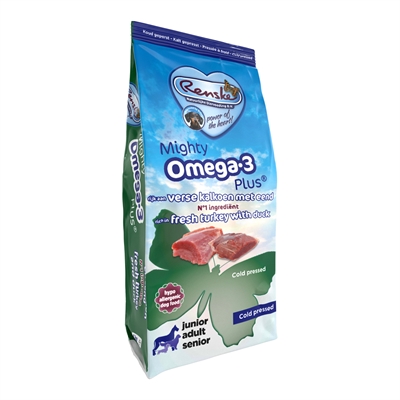 Mighty Omega Plus Kalkoen / Eend Geperst 12 Kg