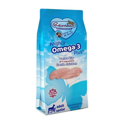 Mighty Omega Plus Adult / Senior Kip/Rijst Hypoallergeen 6,5 Kg