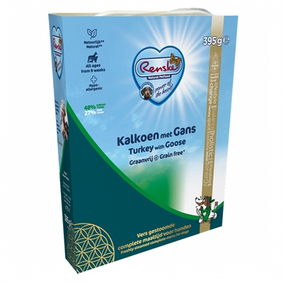 Vers Gestoomd Vlees Kalkoen Met Gans Graanvrij 10X395 Gr