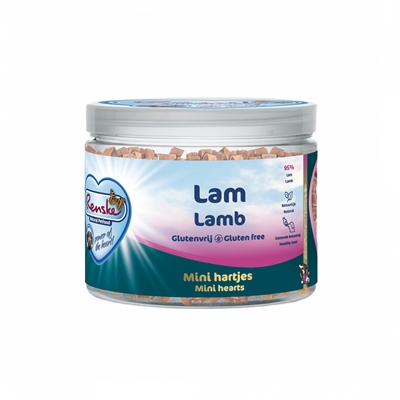 Gezonde Beloning Mini Hartjes Lam 100 Gr