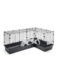 Clubix Corner Knaagdierkooi Zwart 146,5/100X50X63,5 Cm