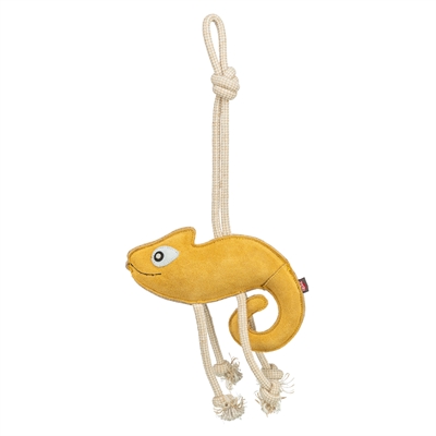 Kameleon Leer Met Touw 45 Cm