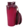 Bvk 2In1 Reisset Fles Met Voerbak En Drinkbak Rood 2X350 Ml