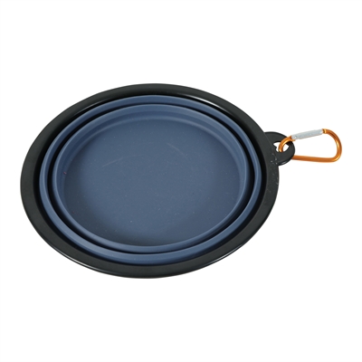 Bvk Voerbak Opvouwbaar Siliconen Blauw 13 Cm 450 Ml