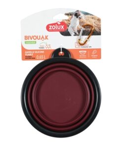 Bvk Voerbak Opvouwbaar Siliconen Rood 16 Cm 650 Ml