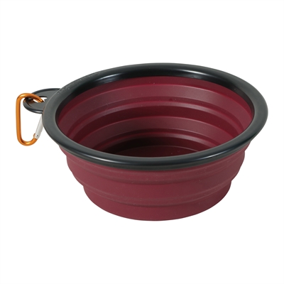 Bvk Voerbak Opvouwbaar Siliconen Rood 17 Cm 1 Ltr