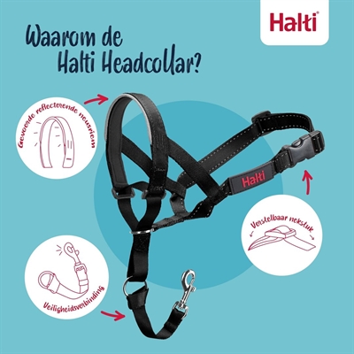 Of Animals Halti Headcollar Zwart Nr 3
