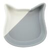 Voerbak Kat Kattenkop Keramiek Grijs / Wit 13 Cm 200 Ml