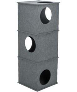 Kattenhuis Toren Nele Vilt Grijs 38X38X105 Cm