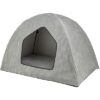 Hondenmand Tent Jonna Vital Ribstof Lichtgrijs 75X55X55 Cm