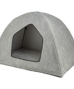 Hondenmand Tent Jonna Vital Ribstof Lichtgrijs 75X55X55 Cm