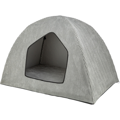 Hondenmand Tent Jonna Vital Ribstof Lichtgrijs 75X55X55 Cm
