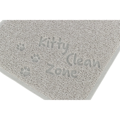 Kattenbakmat Pvc Lichtgrijs 45X37 Cm