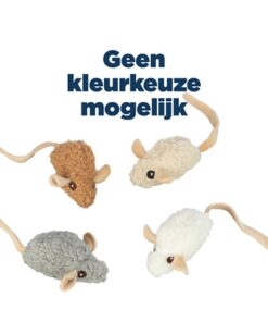Muis Met Catnip Pluche Assorti 18 Cm 4 St