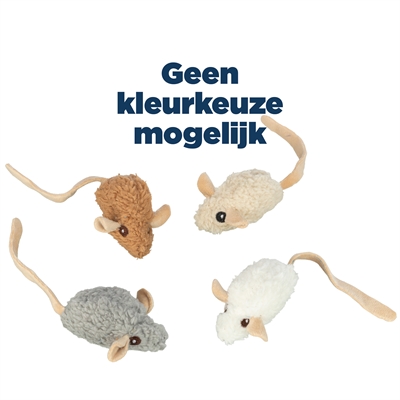 Muis Met Catnip Pluche Assorti 18 Cm 4 St