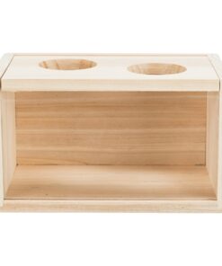 Zandbad Hamster / Gerbil Onbehandeld Hout 28X15X15 Cm
