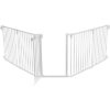 Hondenhek Afsluithek Metaal 5-Delig Met Deur Wit 62,5-300X76,5 Cm