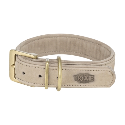 Halsband Hond Pure Leer Lichtgrijs L-Xl 52-63X4 Cm