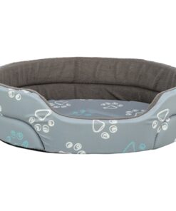 Hondenmand Jimmy Cotton Look Ovaal Lichtgrijs / Donkergrijs 95X85 Cm